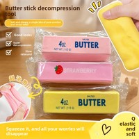 Nouveau Bestseller Transfrontalier : Jouet Alimentaire Anti-Stress en PU, Bâtonnet de Crème Jaune Croustillant, Texture à Rebond Lent, pour Adultes