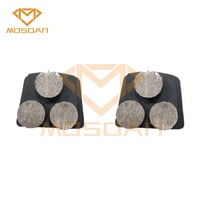 Outils de meulage de rondelle de diamant de segment rond de cercle triple de béton de trapèze pour la machine de PHX