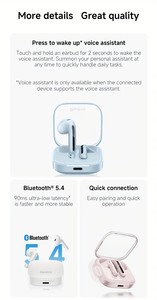 Écouteurs sans fil Xiaomi <span class=keywords><strong>Redmi</strong></span> <span class=keywords><strong>Buds</strong></span> 6 Active, autonomie de 30 heures, écouteurs sportifs intra-auriculaires pour la musique - Product Image 4