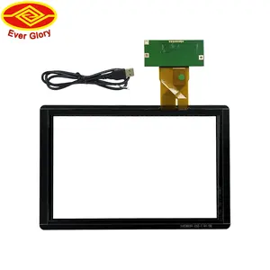 Monitor Layar Sentuh Kapasitif 7 10.1 14 15 15.6 Tablet Layar Sentuh Industri Tahan Air Panel Datar Interaktif TFT LCD
