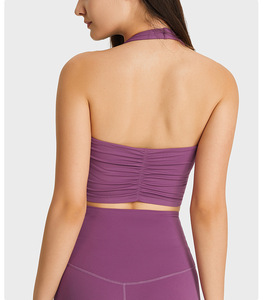 Nouveau soutien-gorge de sport à col licou pour femmes Sexy haut de Yoga sans U pour Gym Fitness course en plein air dos ouvert exercice grande taille - Product Image 4