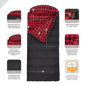 Túi Ngủ Chống Nước Thời Tiết Lạnh Túi Ngủ Tuyết Hawk Túi Ngủ Cho Người Lớn Và Người Cao Lớn - Product Image 3