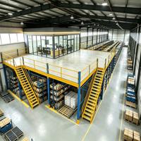Étagère de mezzanine HONGXIN robuste en acier laminé à froid, sans boulons, avec revêtement en poudre, résistante à la corrosion, réglable et personnalisable