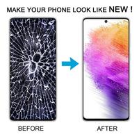 Para Samsung Galaxy A73 5G OLED LCD pantalla digitalizador montaje completo con marco