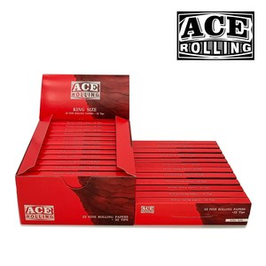 กระดาษมวนบุหรี่ OEM ACE Red Pack ขนาดคิงไซส์ แบบสมุด 32 แผ่น พร้อมทิปส์สำหรับมวนยาสูบ กระดาษมวนบุหรี่แบบกำหนดเอง - Product Image 2