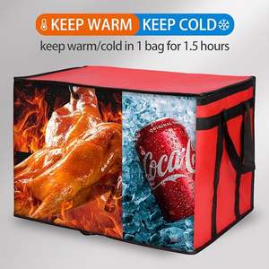 Sac isotherme PP à fermeture éclair, étanche et thermique, idéal pour la <span class=keywords><strong>livraison</strong></span> de repas, les courses et le maintien au chaud ou au frais des aliments - Product Image 3