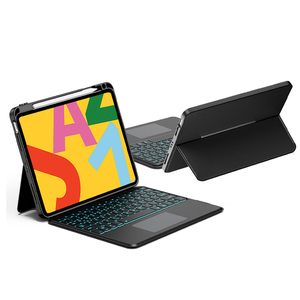 Funda con Teclado Táctil para Tablet, con Ranura Integrada para Lápiz, para iPad 7ª/8ª/9ª Gen, Conexión Inalámbrica, Funda Protectora con Teclado - Product Image 1