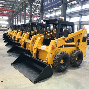 Roda Kecil Mobile Diesel Skid Steer Loader Tipe Mini 500Kg 700Kg 850Kg 950Kg Skid Steer Loader