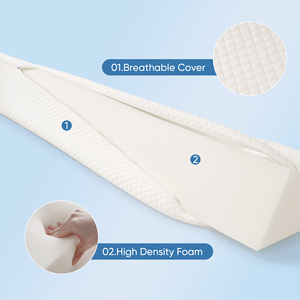 Pochette de lit moderne matelassée grise avec rangement pour téléphone, pour utilisation sur la tête de lit, 100 % polyester, garnie de mousse à mémoire de forme - Product Image 5