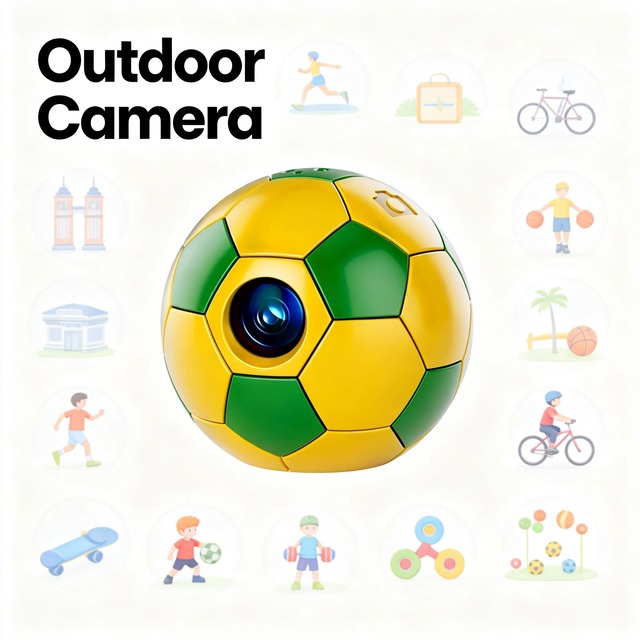 Factory Direct Thumb Camera Football Shape Video Recorder CMOS Lens Portable Kids Camera for Outdoor Match Gift Camera