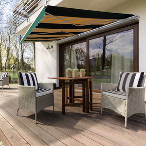 Double 304 en acier inoxydable chaîne de luxe jardin parasol extérieur en aluminium <span class=keywords><strong>motorisé</strong></span> rétractable balcon auvent bras - Product Image 6