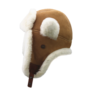 <strong>Winter</strong> Warm Australian Sheepskin Double Face Leather Men <strong>Women</strong> Trapper <strong>Hat</strong> - Product Image 1