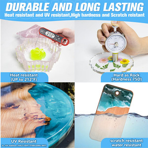 Nhựa Epoxy Pha Lê Rõ Ràng 3x Vàng Kháng Nhanh Chữa Cho Đúc Lớp Phủ Nghệ Thuật DIY <span class=keywords><strong>Craft</strong></span> Đồ Trang Sức Gỗ Bảng - Product Image 5