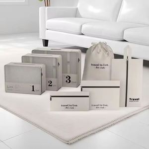 Ensemble de 7 organiseurs de voyage personnalisés pour valise, sacs de rangement, cubes de rangement pour bagages - Product Image 2