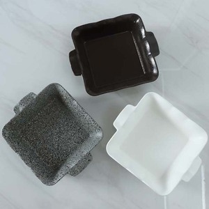 Plat à gratin carré en porcelaine noire de 10 pouces, plat à lasagna en céramique pour la cuisson au four avec poignée - Product Image 4