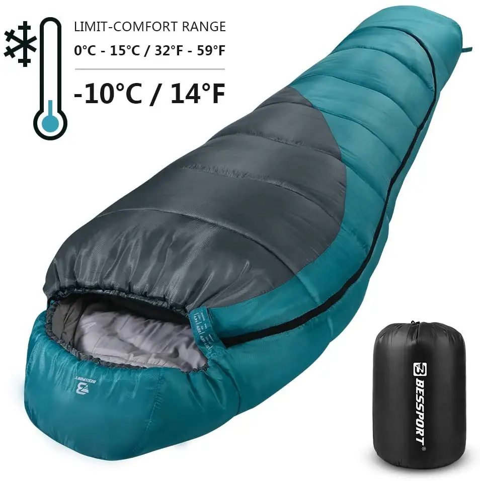 Outdoor Mummie Slaapzakken Unieke Comfortabele Camping Wandelen Met Compressie Zak