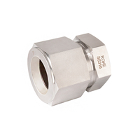 Bouchons de tube à double ferrule en acier inoxydable SS316 de 2 pouces, raccord de compression