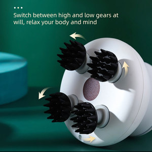 Masajeador de cabeza con vibración de pulso y curado con base de carga, masajeador de cabeza de dedo para aliviar el <span class=keywords><strong>cuero</strong></span> <span class=keywords><strong>cabelludo</strong></span> - Product Image 4