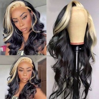 Peluca de Cabello Humano Virgen Chino Rubio de Alta Calidad 613 HD Transparente 100% con Encaje Frontal, Ondulado, 13x4 4x4 para Mujer