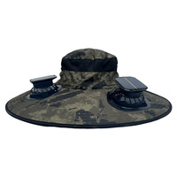 Vente en gros de haute qualité pour l'été, les voyages en plein air, la pêche au soleil, chapeau seau à large bord avec ventilateur solaire et USB à double usage