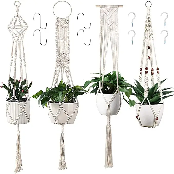 Плетеный макраме ручной работы, Настенный декор, плетеный макраме, вешалка для макраме, настенные подвесные вешалки для растений