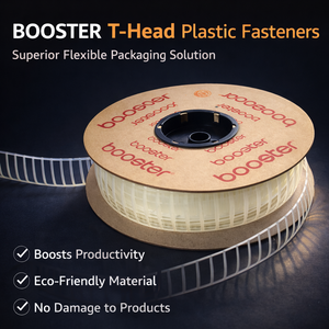 Cierres Elásticos de TPU con Cabeza en T BOOSTER, Blancos, Ecológicos, Reciclables y Renovables GRS - Product Image 1