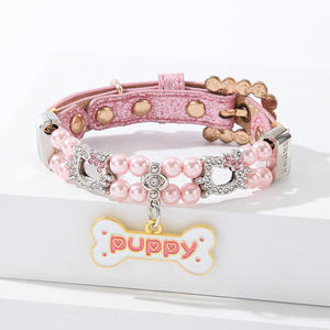 Wasser bohrer Premium Luxus Rindsleder Hunde halsband Haustier Cuban Pitbull Hunde halsband Mehrfarbig Optional Sun Flower Pet Collar - Product Image 2