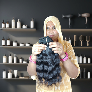 100% máquina de paquetes vietnamitas sin procesar Procesamiento de ondas profundas de doble trama sin procesar trenzado tejido de cabello humano - Product Image 1