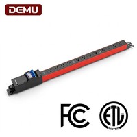PDU de Rack Trifásico de 1U, 12 Tomas NEMA 5-15R, 380V 63A, Carga Balanceada 41kW, para Gabinete de Servidores