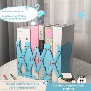 Tùy Chỉnh Có Thể Thu Vào Kim Loại Kệ Sách Với Có Thể Điều Chỉnh Bookends Sinh Viên Máy Tính Để Bàn Cuốn Sách Lưu Trữ Giải Pháp - Product Image 5