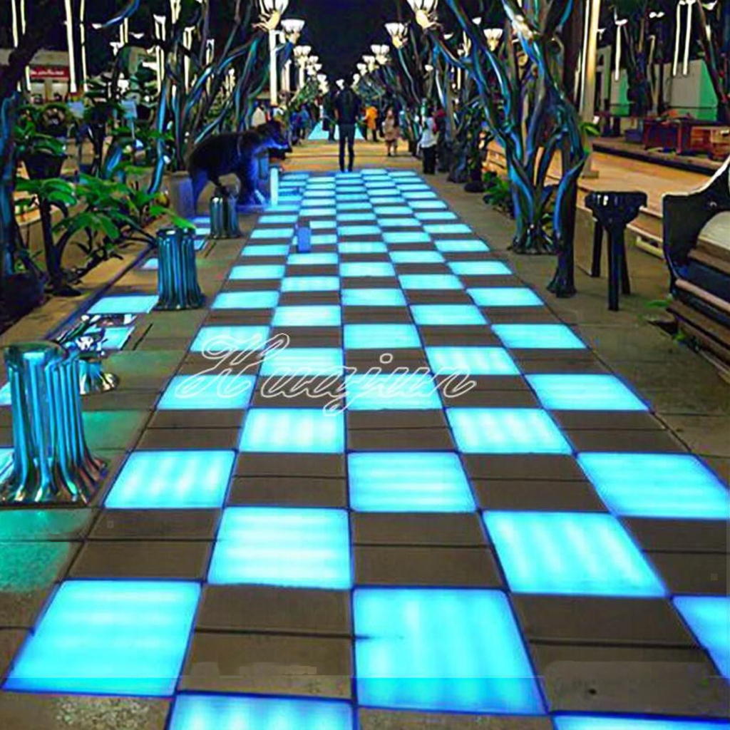 Интерактивный RGB светодиодный уличный светящийся кирпичный светильник водонепроницаемый IP66 уличный свет плитка для дорог DC источник питания IP65 применение