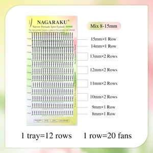 Pestañas Postizas <span class=keywords><strong>NAGARAKU</strong></span> Narrow Premade Spire, Efecto Anime, Suaves y Esponjosas, Extensiones de Pestañas con Efecto de Pluma - Product Image 5
