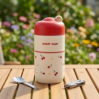 Doppelwandige Edelstahl BPA-freie Thermische Lunchbox 730ml PP Tragbarer Essensbehälter für Schule Brei Anpassbare Logo-Option