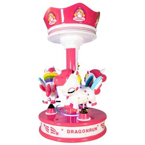 Carrusel Infantil de 3 Asientos Operado con Monedas, Columpio de Fibra de Vidrio para Parque de Atracciones al Aire Libre, Máquina de 3 Caballos para Uso Comercial, Hogar y Centro Comercial - Product Image 4