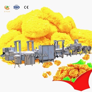 Línea de Procesamiento de <span class=keywords><strong>Pollo</strong></span> <span class=keywords><strong>Crujiente</strong></span> para la Industria Automotriz, Rebanadora de Carne, Freidora, Sistema de Empanado/Fritura de Verduras y Harina para Henny - Product Image 2