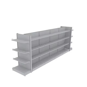 Étagères double face pour supermarchés Étagères épaissies en métal acier à hauteur de couche réglable pour la vente au détail en magasin - Product Image 4