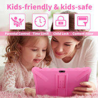 Tablette pour enfants 10 pouces A523 avec contrôle parental, écran IPS, 3 Go de RAM, 64 Go de ROM, processeur octa-core, Wifi 6, Android PC, étui en silicone pour l'éducation