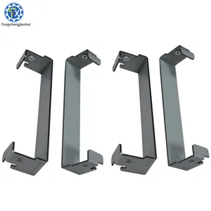 Braket berbentuk U bengkok logam lembaran pendukung pemasangan dinding baja galvanis kualitas tinggi kustom untuk dijual