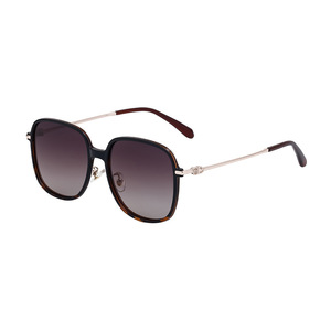 Nuevas gafas de sol de estilo europeo para mujer, lentes polarizadas UV400 TAC, montura cuadrilátera, Color negro C1C3C7C8 DL-D6402 - Product Image 4