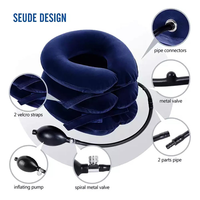 Dispositif médical de traction cervicale gonflable en flanelle semi-rigide personnalisé de haute qualité, réglable, confortable et léger