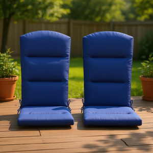 Cojines Azules para Silla Adirondack, Repuesto para Asiento y Respaldo de Patio Exterior con Lazos, Tela de Diseño Moderno y Contemporáneo - Product Image 2