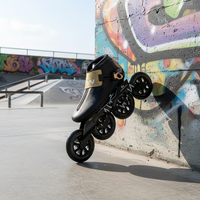 Patins à roulettes de vitesse haut de gamme personnalisables, 4 grandes roues de 110 mm, coque en fibre de carbone, roulement ABEC-9, châssis de course monobloc