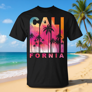Camiseta Vintage de Verano con Diseño Tropical de California, Palmeras y California, Promocional para Vacacionistas - Product Image 3