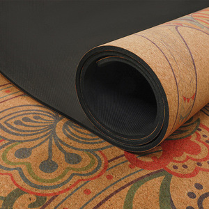 Organic Tapis Mat De Yoga Eco Friendly Cork & Natural Rubber 5mm de espesor antideslizante Yoga Mat Set con logotipo personalizado - Product Image 4