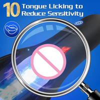 3-in-1 USB-Aufladbarer 10-Frequenz-Vibrations-Silikon-Penis-Trainer Massagegerät Masturbationshilfe Männer-Sexspielzeug