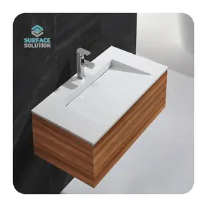 美国水槽小Vanit浴室梳妆台，带Basinsink实木外壳材料浴室盆水槽
