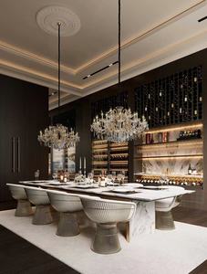 Ghế Ăn Chân Đế Bằng Thép Không Gỉ Thiết Kế Kiểu Ý Biệt Thự Nhà Hàng Kim Loại Hiện Đại Bảng Điều Khiển Mặt Trên Bằng Đá Cẩm Thạch Bộ Bàn Ăn - Product Image 3