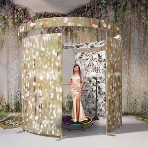 Custom tessuto di tensione in alluminio portatile sfondo fiera fiera 360 cabina fotografica involucro - Product Image 1