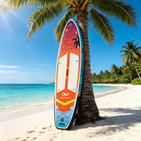 Planche de paddle gonflable durable de 11' avec sac de transport et pompe, planche de SUP de 33" de large pour sports nautiques en rivière et en mer