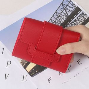 Antique Style Han Elements New <b>Kids</b> <b>Wallet</b> & <b>Cardholder</b> Short Coin Purse Large Capacity Simple Multifunctional Design PU - Product Image 2